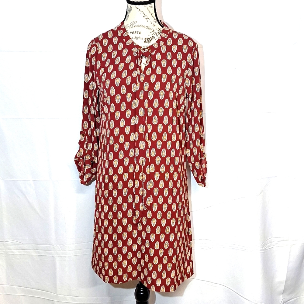 LORAMENDI  3/4 SLEEVE MIDI DRESS, SIZE SMALL. (NWT)